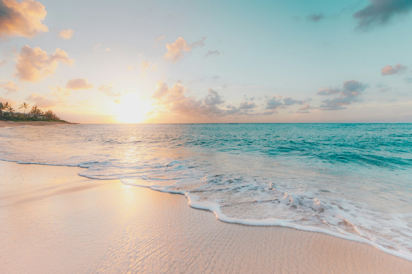 Open water under the sun
